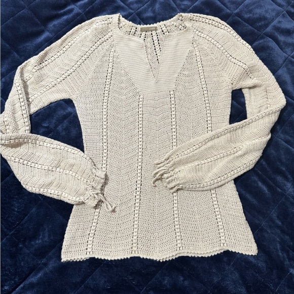 J. Crew Cream V-Neck Sweater - Picture 3 of 12